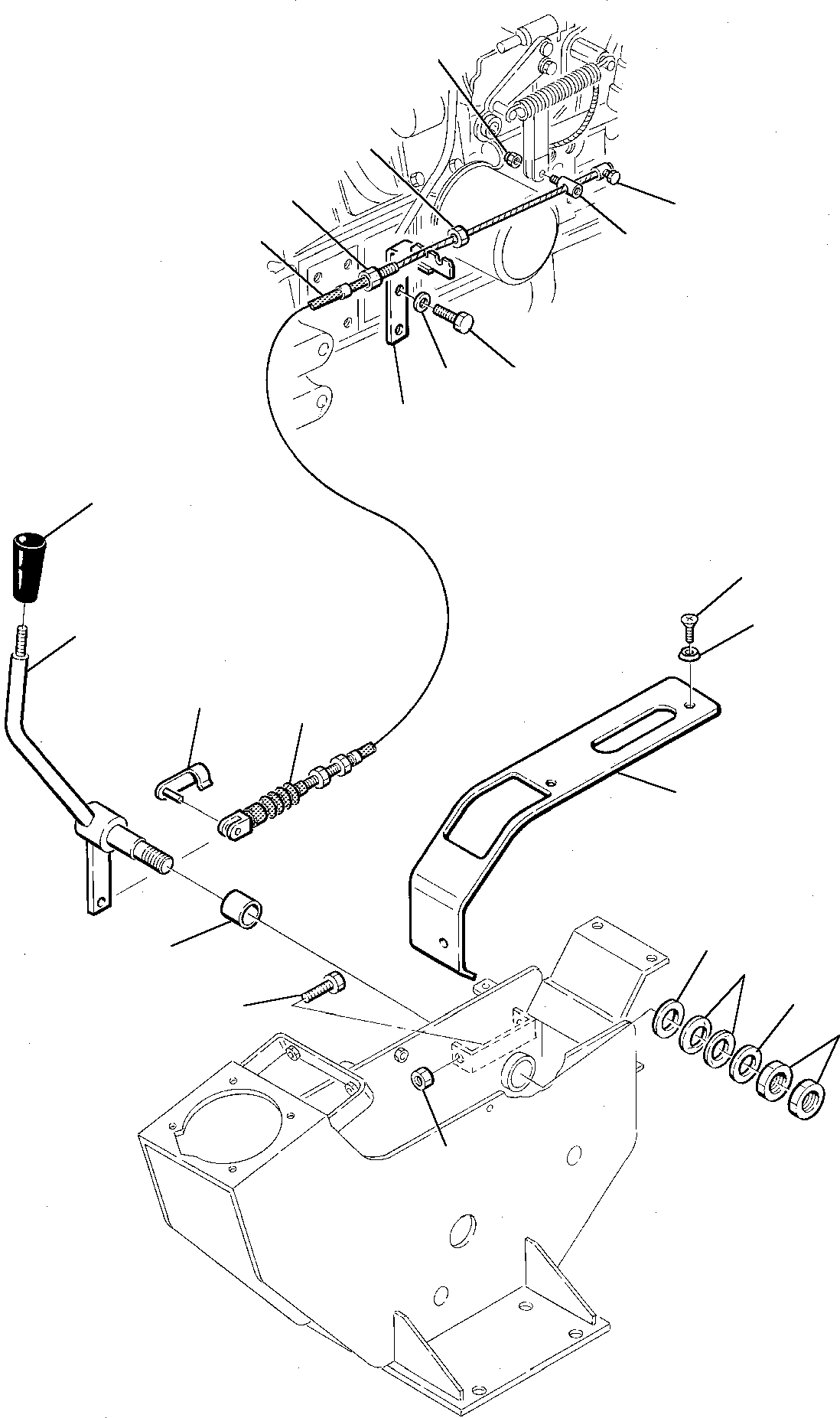 Excavators Komatsu / PC75-1 S/N 5000001-Up(pc75_1) / FUEL CONTROL LEVER(M4-02 : 4000)
