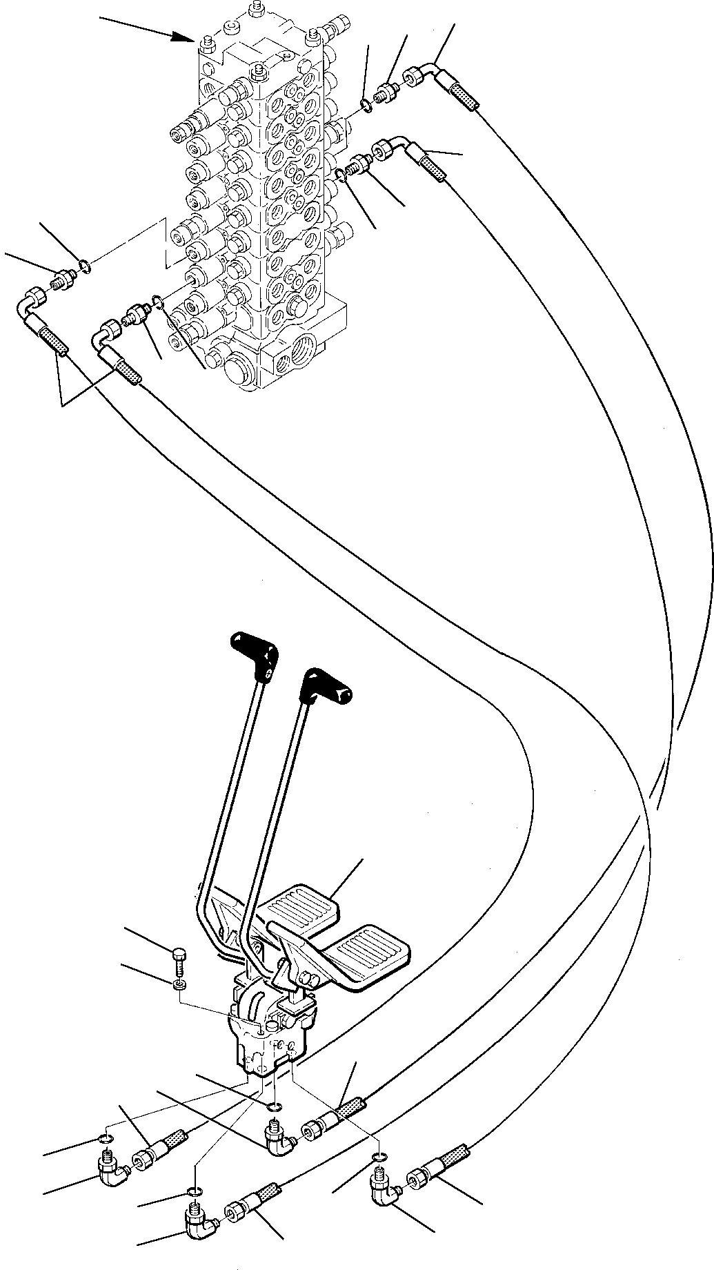 Excavators Komatsu / PC75-1 S/N 5000001-Up(pc75_1) / HYDRAULIC PIPING (TRAVEL PPC LINE) (1/2)(M4-04 : 4110)