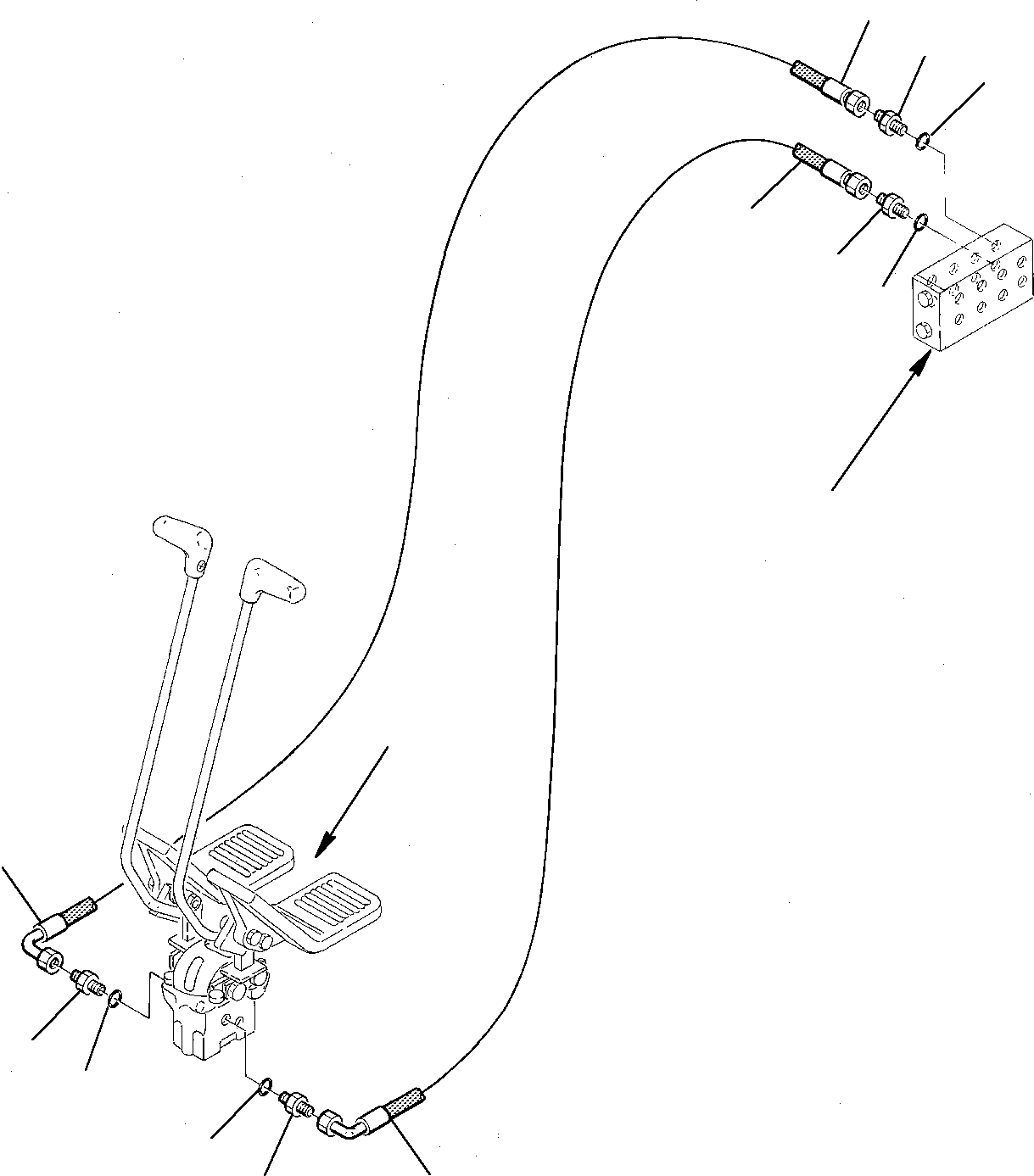 Excavators Komatsu / PC75-1 S/N 5000001-Up(pc75_1) / HYDRAULIC PIPING (TRAVEL PPC LINE) (2/2)(M4-06 : 4111)