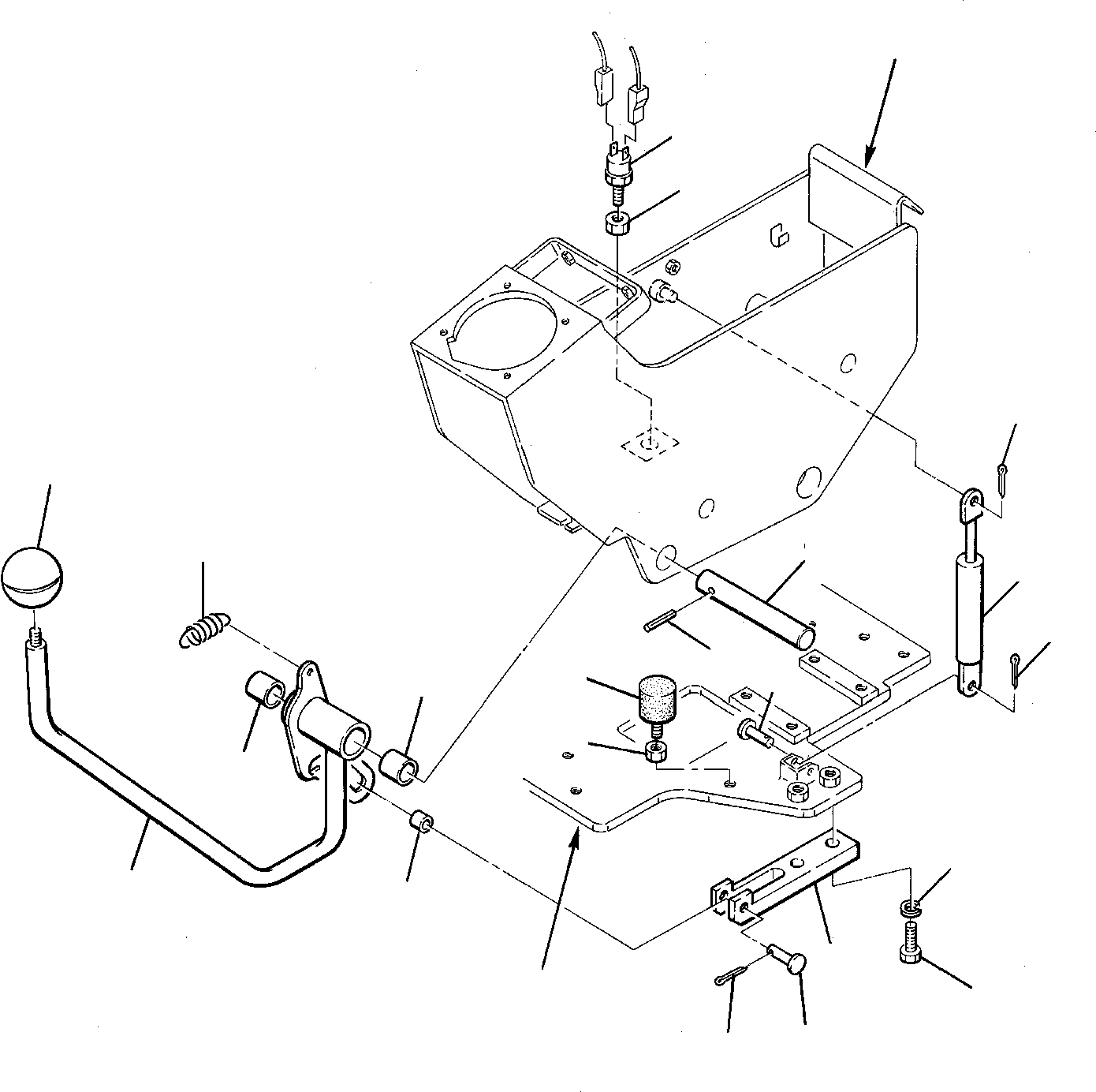 Excavators Komatsu / PC75-1 S/N 5000001-Up(pc75_1) / SERVOCONTROL SYSTEM STARTING LEVER(M4-16 : 4240)