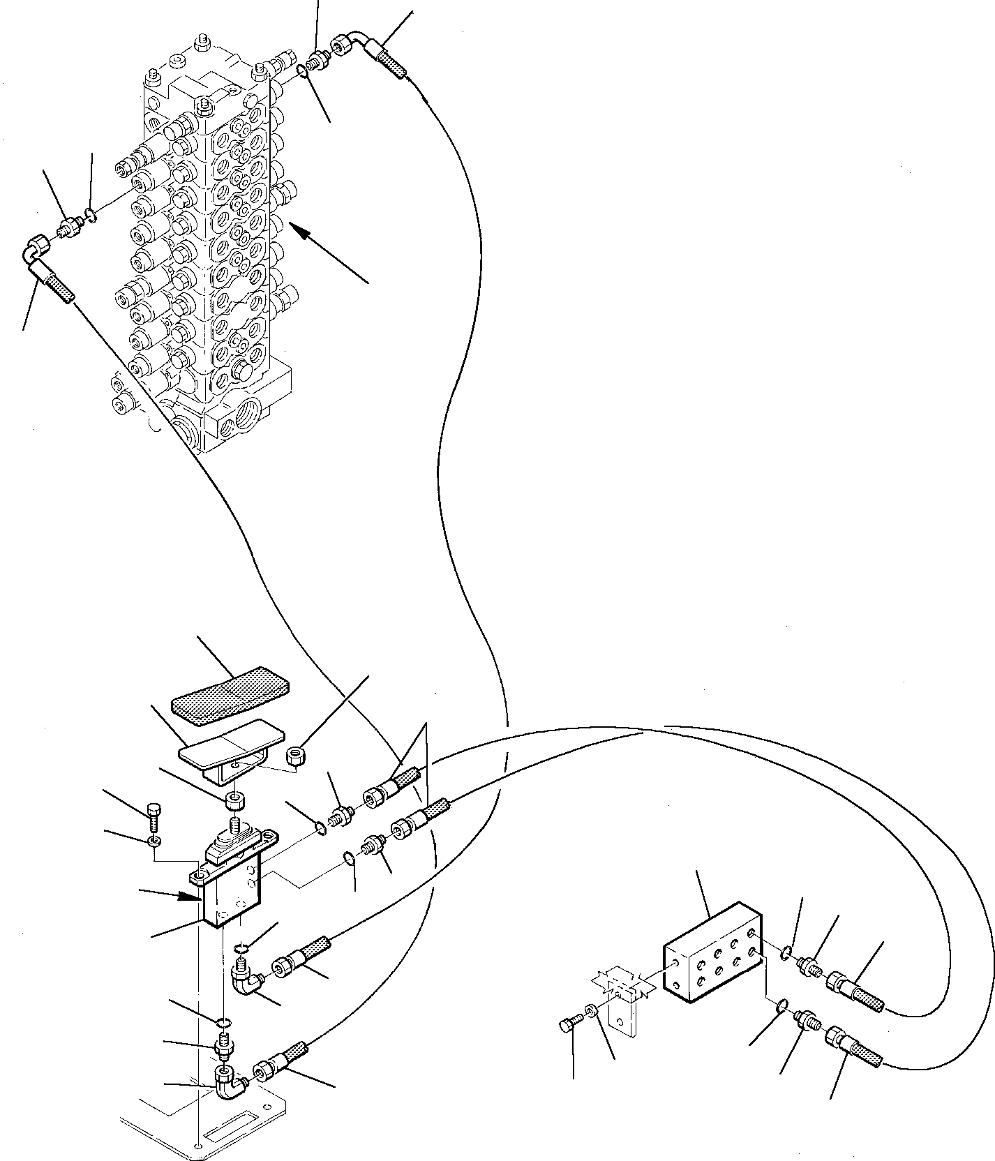 Excavators Komatsu / PC75-1 S/N 5000001-Up(pc75_1) / HYDRAULIC PIPING (2nd BOOM PPC VALVE LINE)(M4-18 : 4250)
