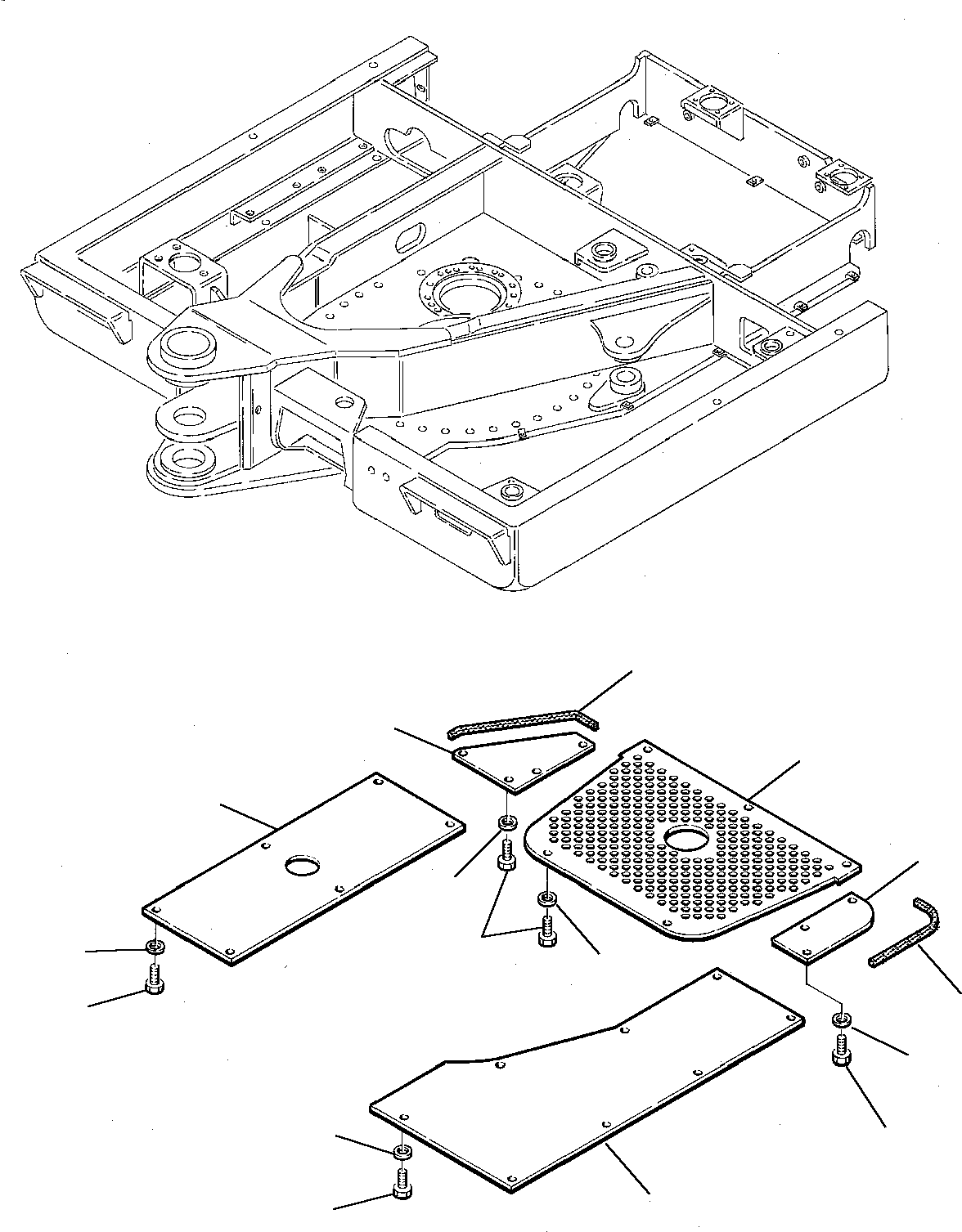 Komatsu parts book diagram for PC75-1 S/N 5000001-Up: REVOLVING FRAME UNDER COVER