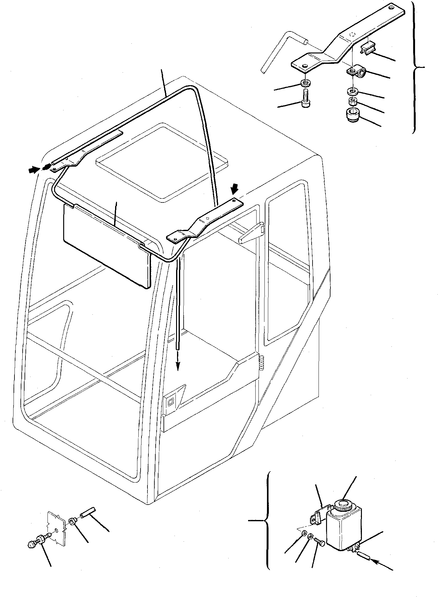 Komatsu parts book diagram for PC75-1 S/N 5000001-Up: OPERATOR'S CAB (EQUIPMENT)