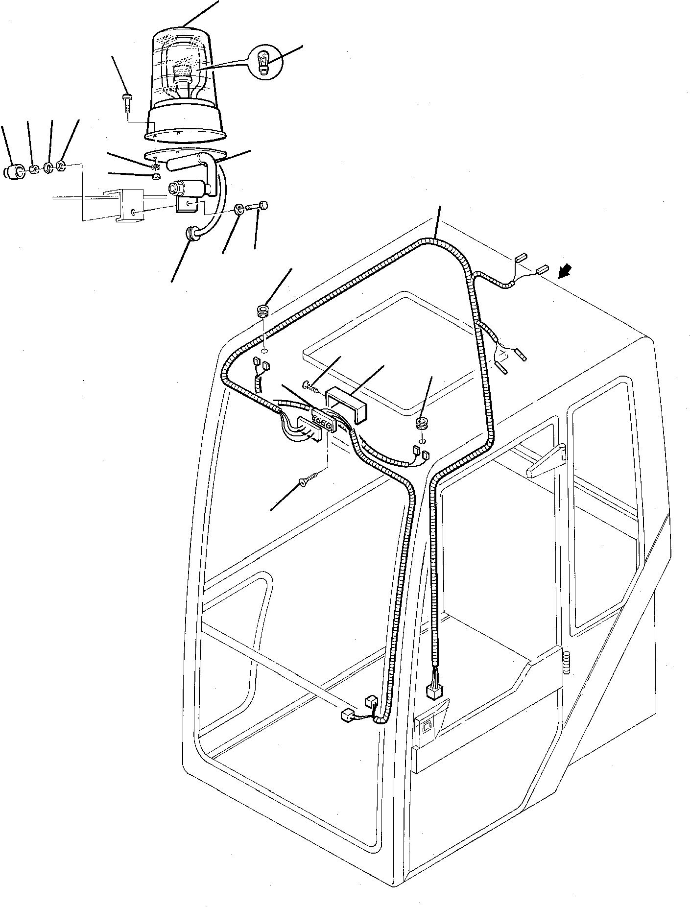 Komatsu parts book diagram for PC75-1 S/N 5000001-Up: ELECTRICAL SYSTEM (OPERATOR'S CAB)