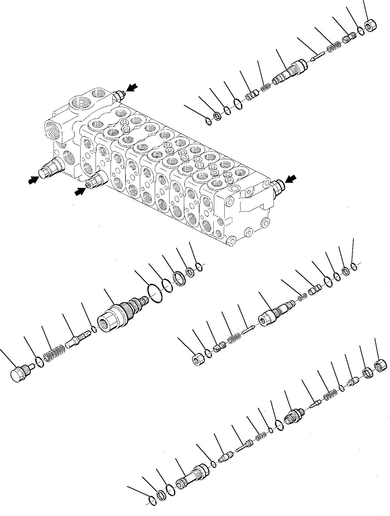 Excavators Komatsu / PC75-1 S/N 5000001-Up(pc75_1) / CONTROL VALVE (5/7)(M6-22 : 6204)