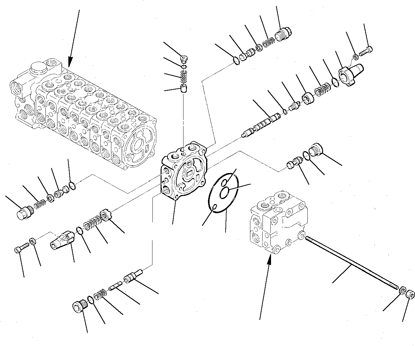 Excavators Komatsu / PC75-1 S/N 5000001-Up(pc75_1) / CONTROL VALVE (FOR 2-PIECE BOOM)(M6-30 : 6210)