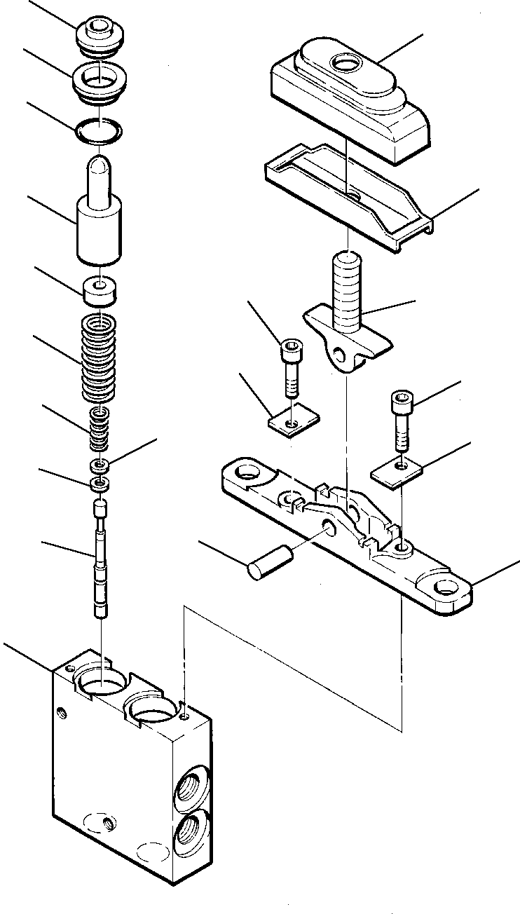 Excavators Komatsu / PC75-1 S/N 5000001-Up(pc75_1) / PPC VALVE FOR BLADE(M6-40 : 6240)
