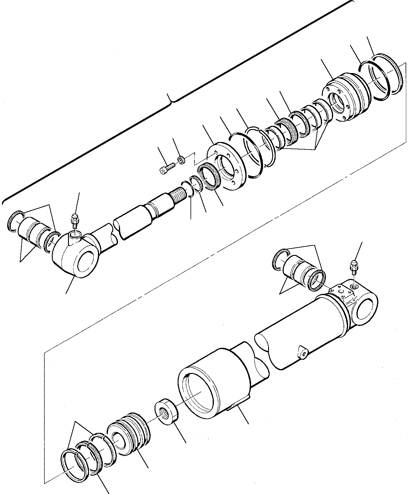 Komatsu parts book diagram for PC75-1 S/N 5000001-Up: BUCKET CYLINDER