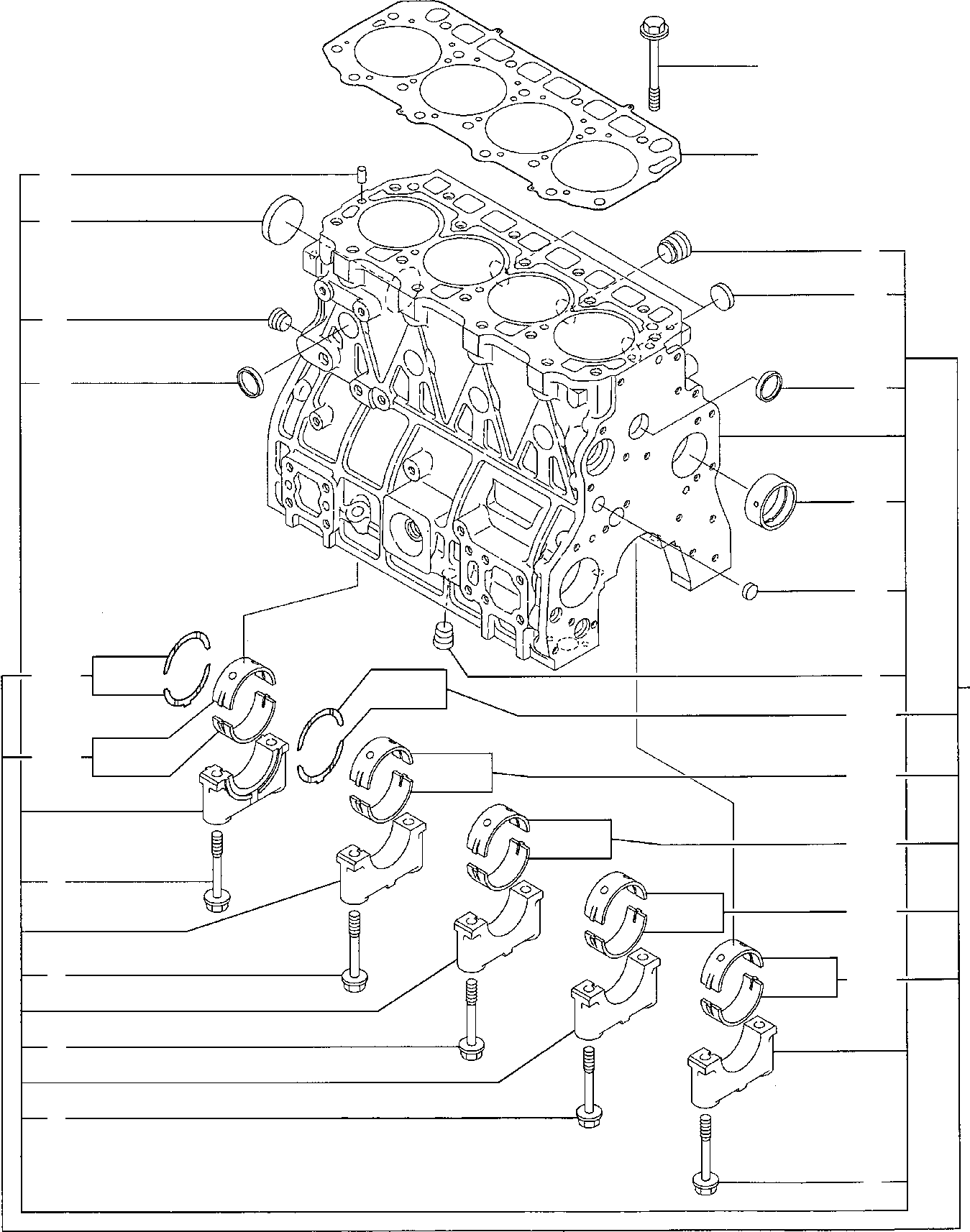 Komatsu parts book diagram for PC75R-2 USA S/N 22E5200001-Up: CYLINDER BLOCK