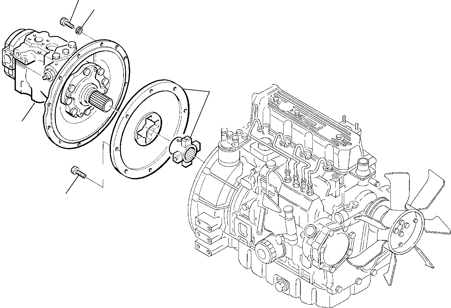 Komatsu parts book diagram for PC75R-2 USA S/N 22E5200001-Up: POWER TAKE OFF