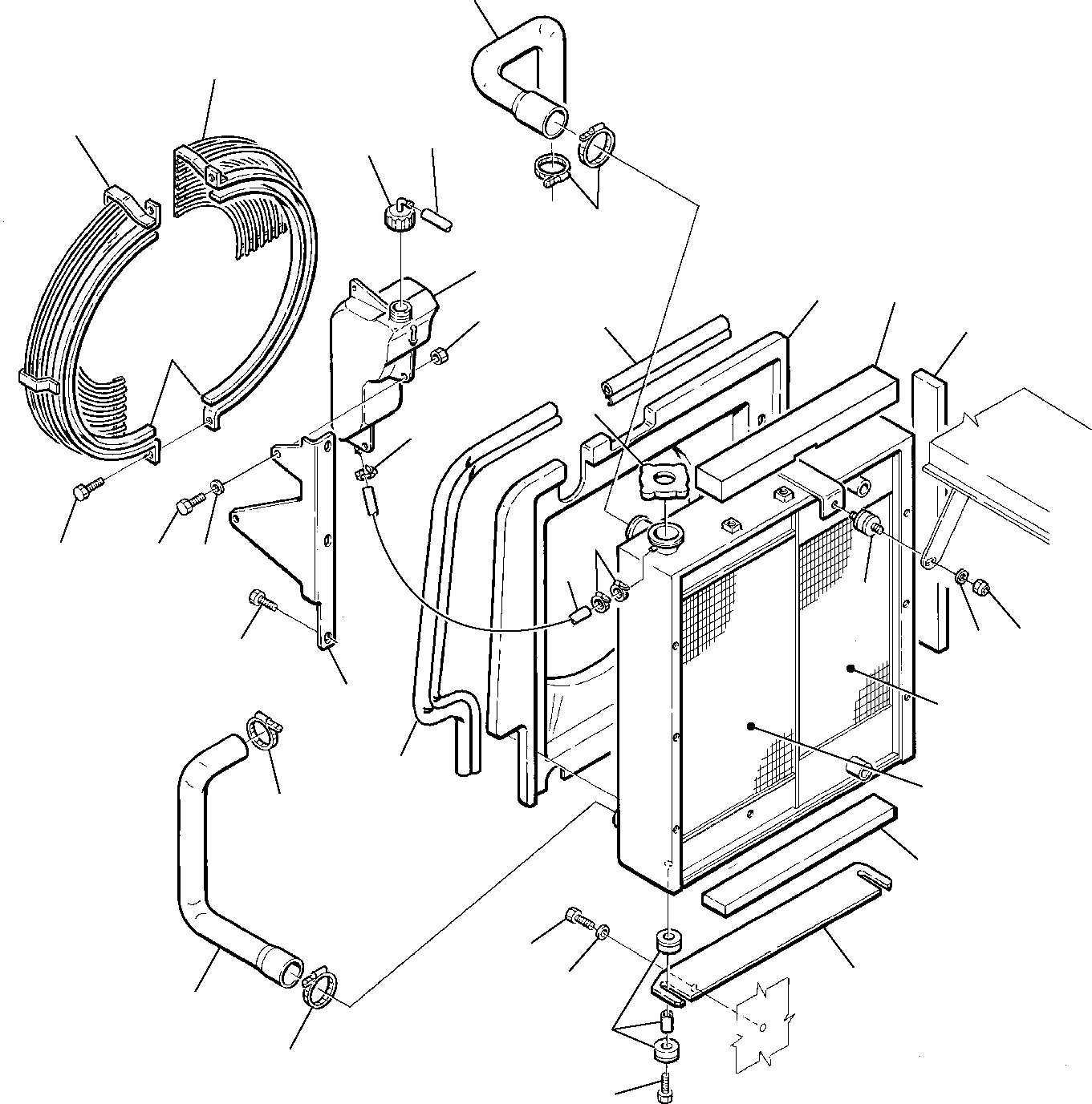 Komatsu parts book diagram for PC75R-2 USA S/N 22E5200001-Up: RADIATOR