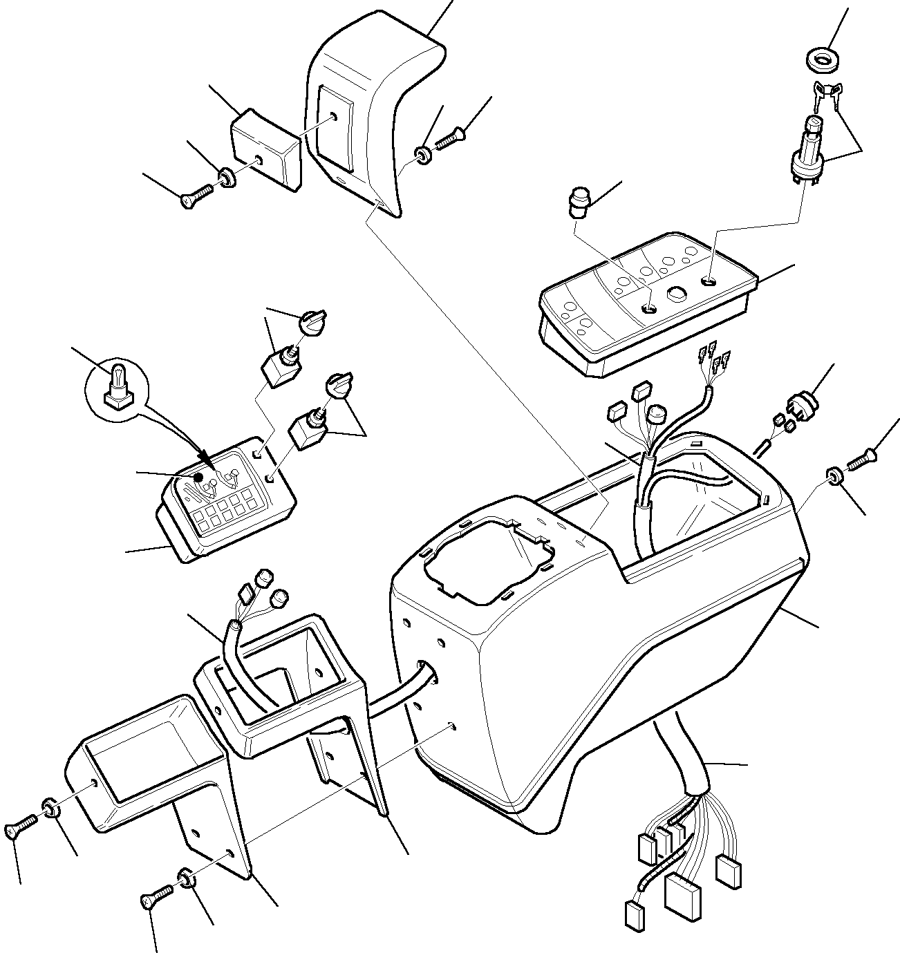 Komatsu parts book diagram for PC75R-2 USA S/N 22E5200001-Up: DASHBOARD, R.H.