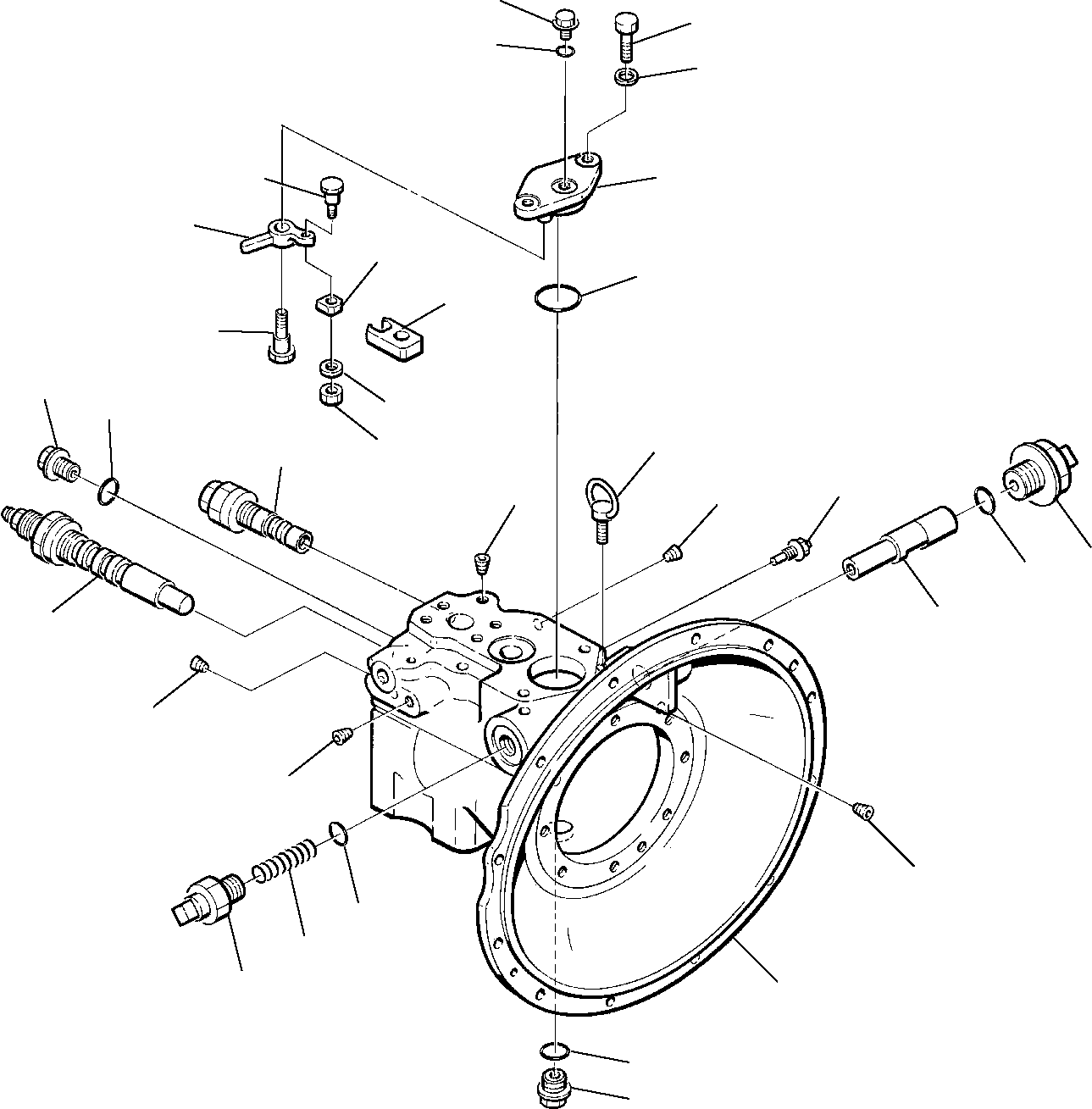 Komatsu parts book diagram for PC75R-2 USA S/N 22E5200001-Up: HYDRAULIC PUMP (2/4)