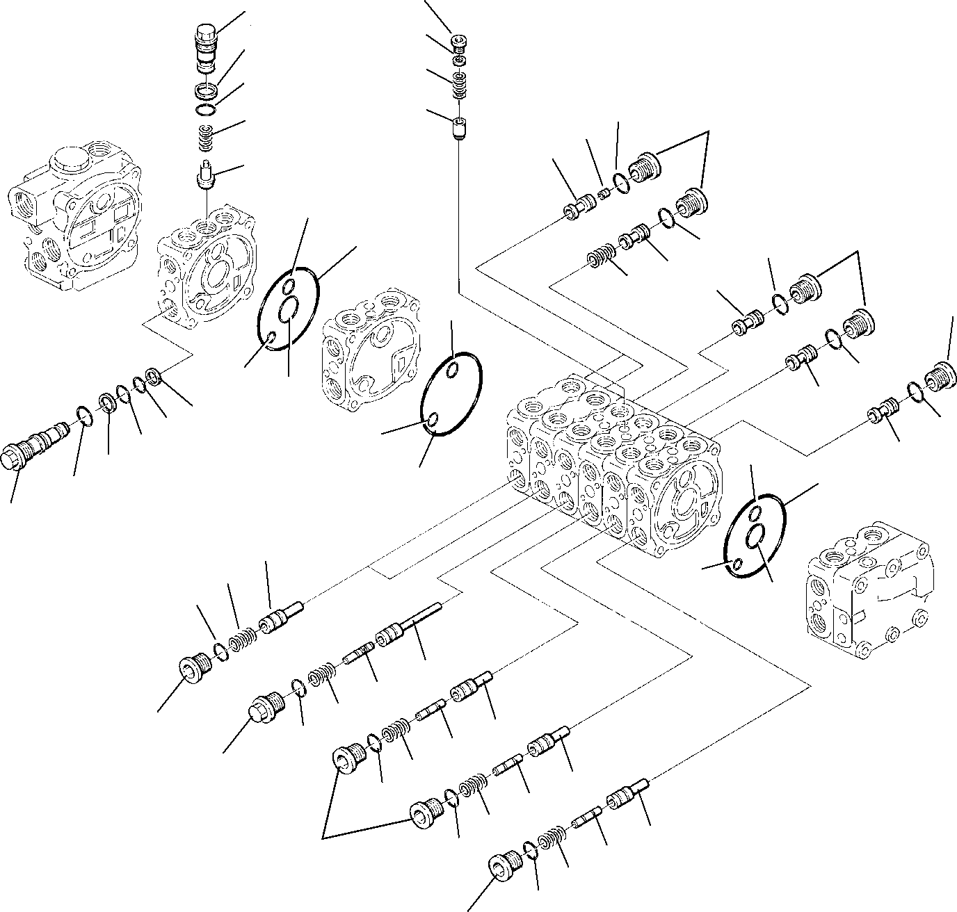 Komatsu parts book diagram for PC75R-2 USA S/N 22E5200001-Up: CONTROL VALVE (2/7)