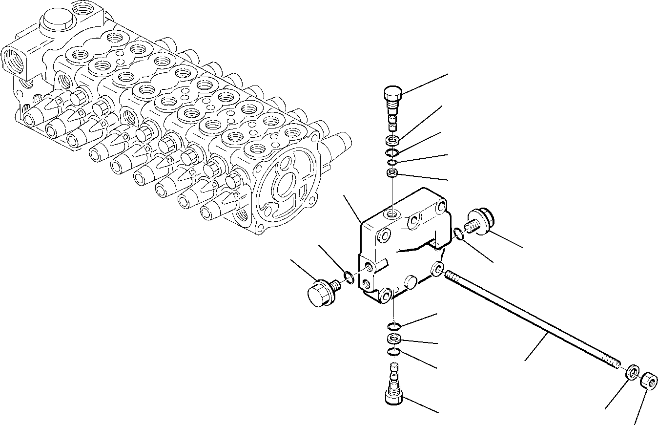 Komatsu parts book diagram for PC75R-2 USA S/N 22E5200001-Up: CONTROL VALVE (4/7)