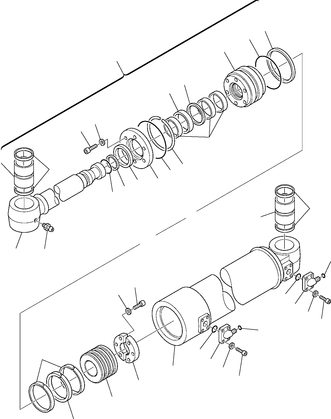 Komatsu parts book diagram for PC75R-2 USA S/N 22E5200001-Up: BOOM SWING CYLINDER
