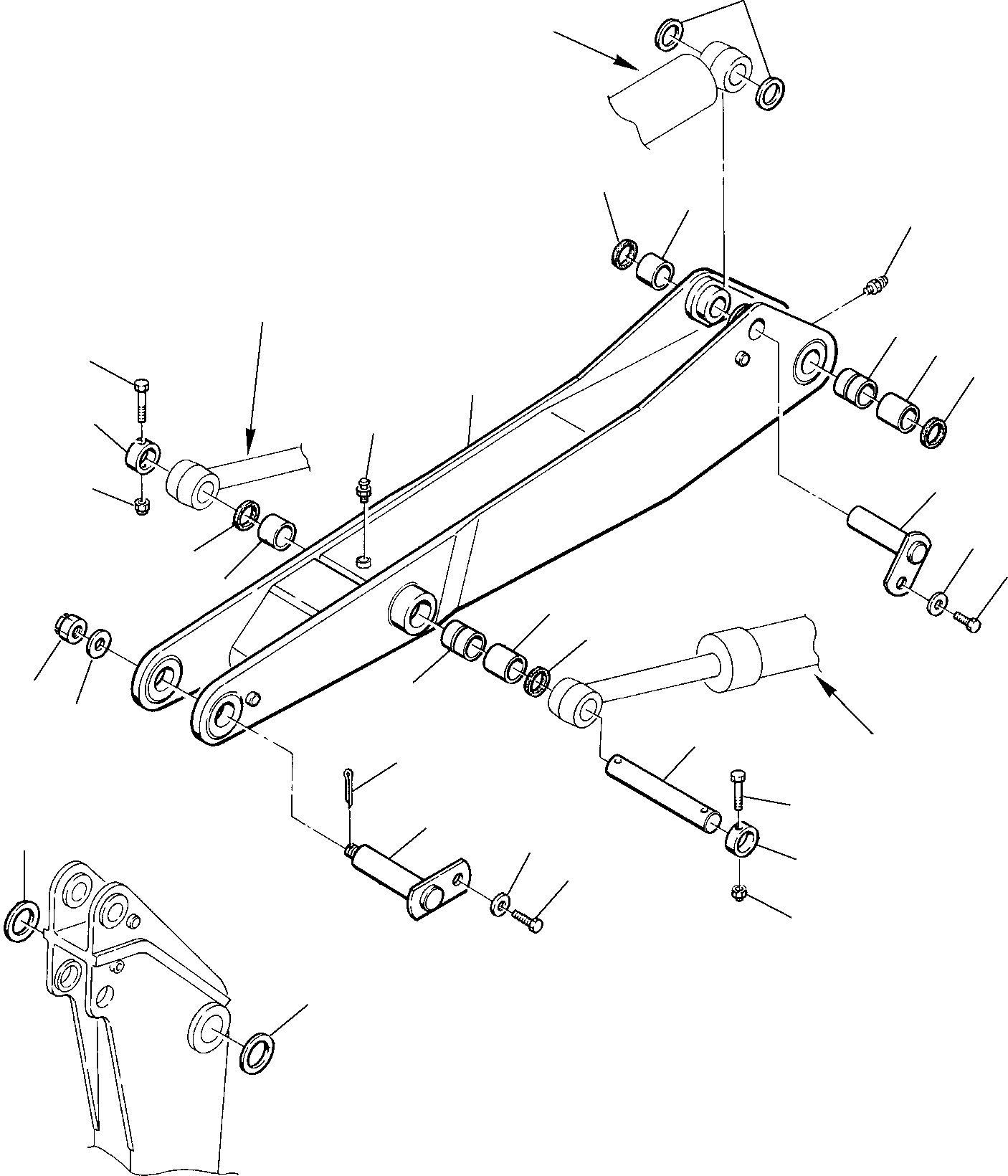 Komatsu parts book diagram for PC75R-2 USA S/N 22E5200001-Up: 2ND BOOM