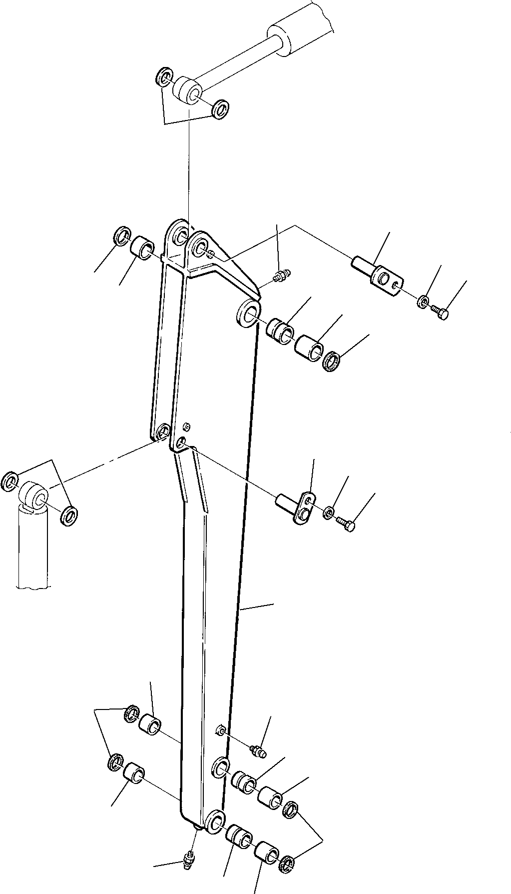 Komatsu parts book diagram for PC75R-2 USA S/N 22E5200001-Up: ARM, L=2100 MM