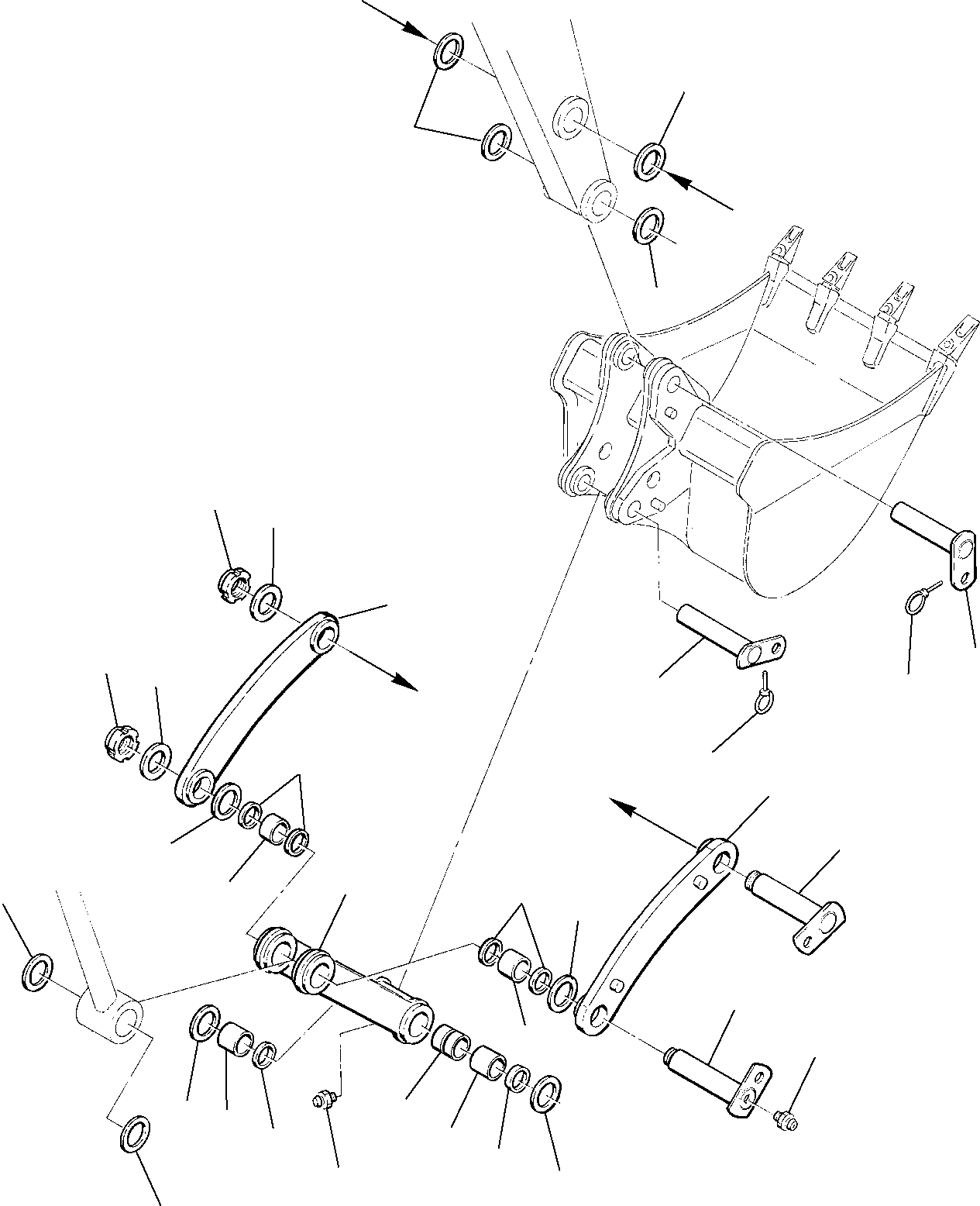 Komatsu parts book diagram for PC75R-2 USA S/N 22E5200001-Up: BUCKET LINK