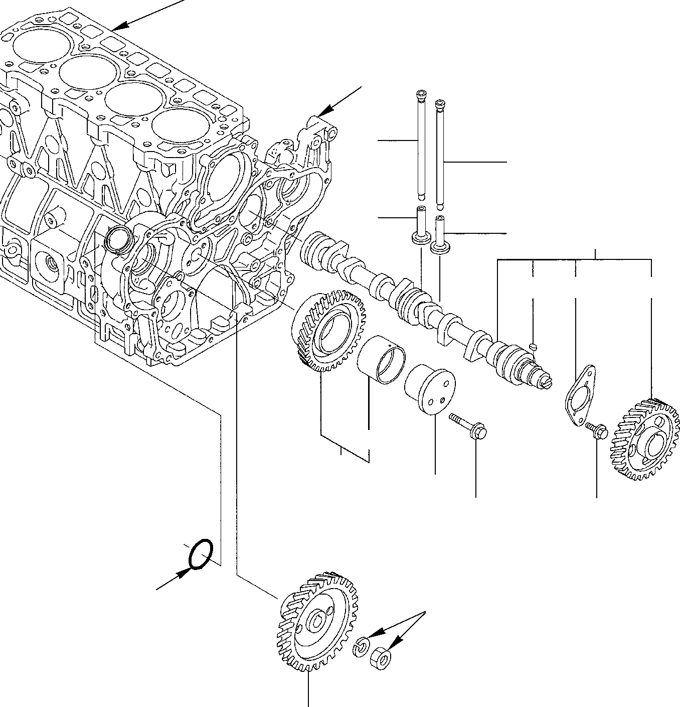 Excavators Komatsu / PC75R-2 USA S/N 22E5200763-Up(pc75ar_a) / CAMSHAFT AND DRIVING GEAR(A-0070 : 0231)