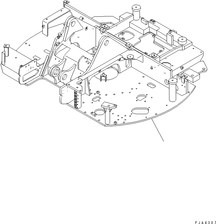Komatsu parts book diagram for PC75UD-2 S/N 5001-UP: REVOLVING FRAME(#7075-)