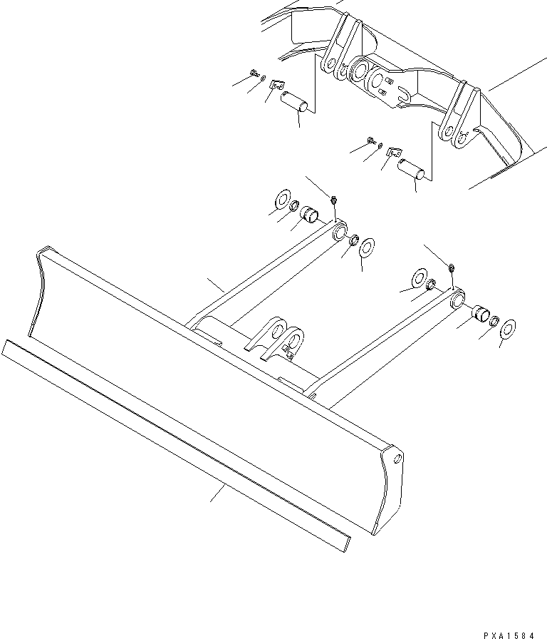 Komatsu parts book diagram for PC75UD-2 S/N 5001-UP: BLADE