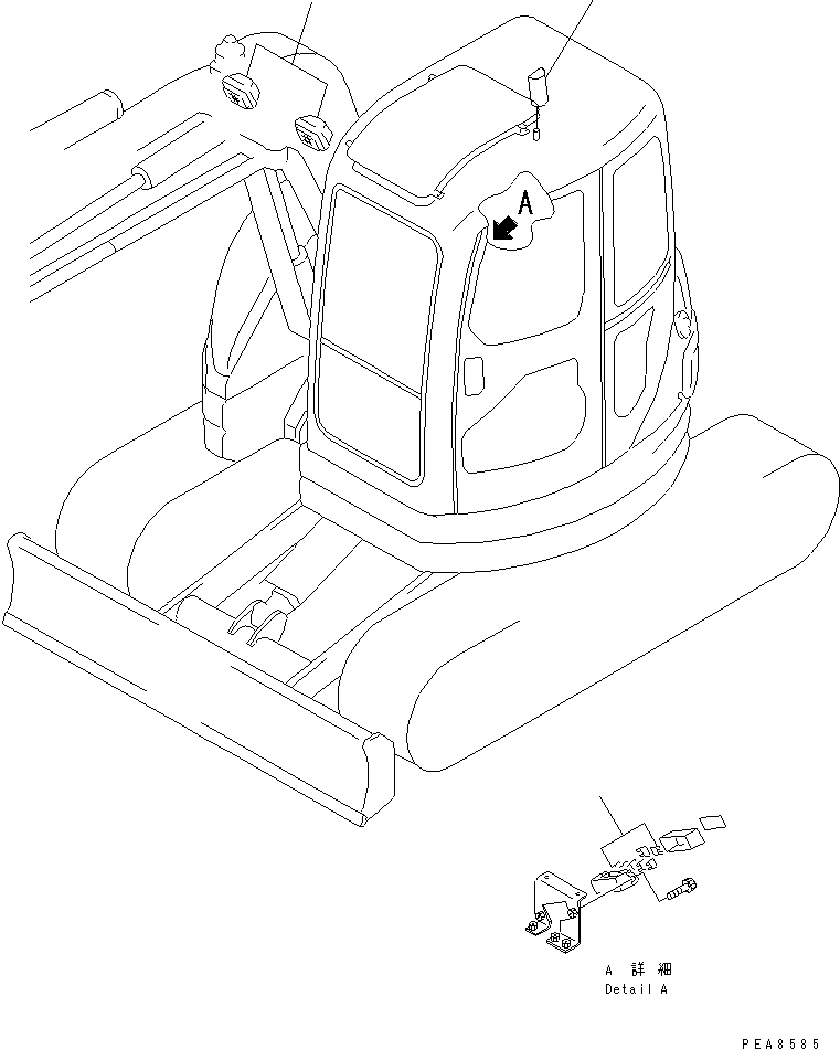 Komatsu parts book diagram for PC75UD-2 S/N 5001-UP: LAMP AND FUSE