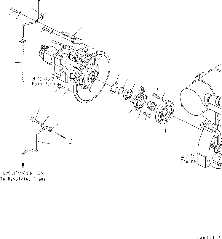 Komatsu parts book diagram for PC78MR-6 S/N 1001-UP (For North America): DAMPER(#1001-1189)