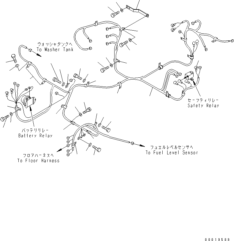 Komatsu parts book diagram for PC78MR-6 S/N 1001-UP (For North America): ELECTRICAL (MAIN HARNESS) (1/3) (FOR 35A ALTERNATOR)