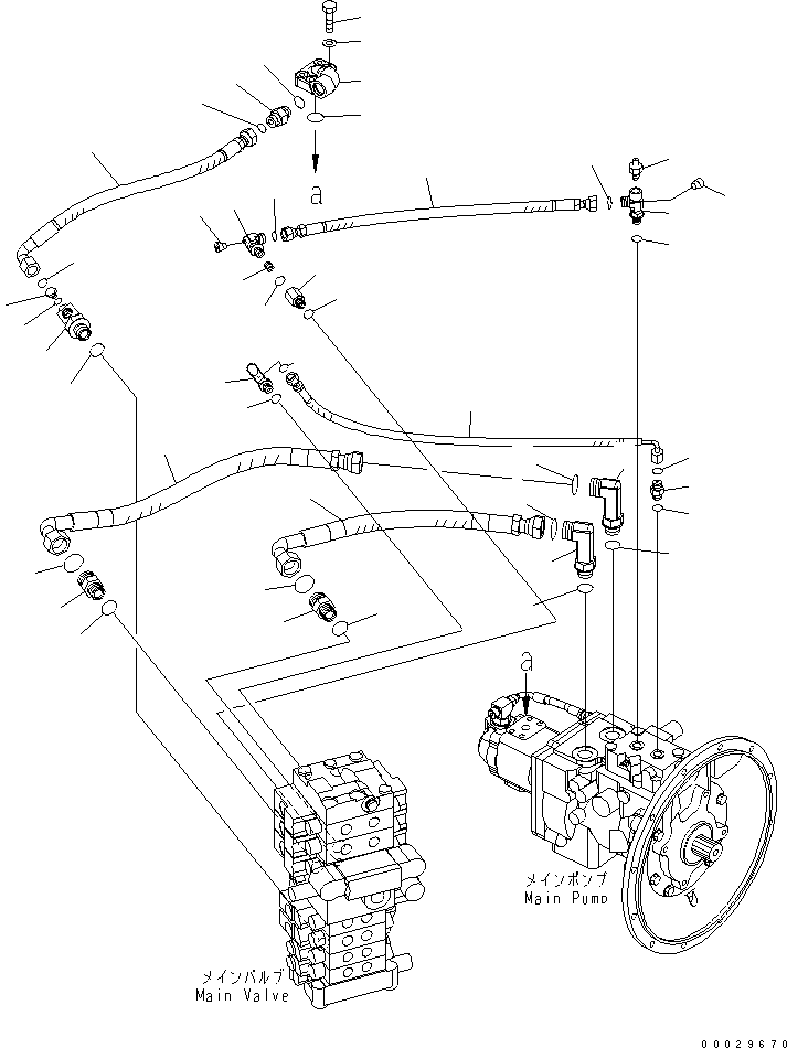 Komatsu parts book diagram for PC78MR-6 S/N 1001-UP (For North America): DELIVERY LINE (BLADE)