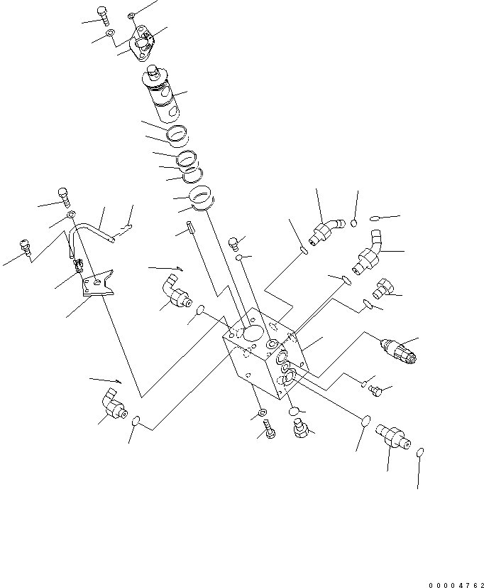 Komatsu parts book diagram for PC78MR-6 S/N 1001-UP (For North America): ATTACHMENT LINE (MODE CHANGE VALVE) (WITH SERVICE VALVE) (YELLOW)