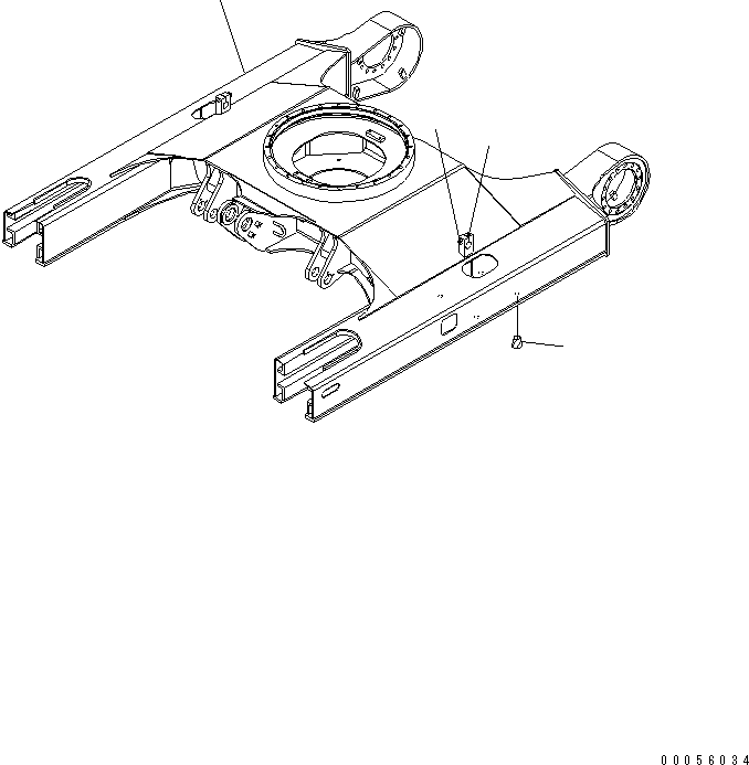 Komatsu parts book diagram for PC78MR-6 S/N 1001-UP (For North America): TRACK FRAME  (DEMOLITION SPEC.)