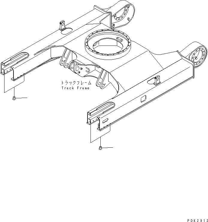 Komatsu parts book diagram for PC78MR-6 S/N 1001-UP (For North America): TRACK GUARD (WITH RUBBER SHOE)
