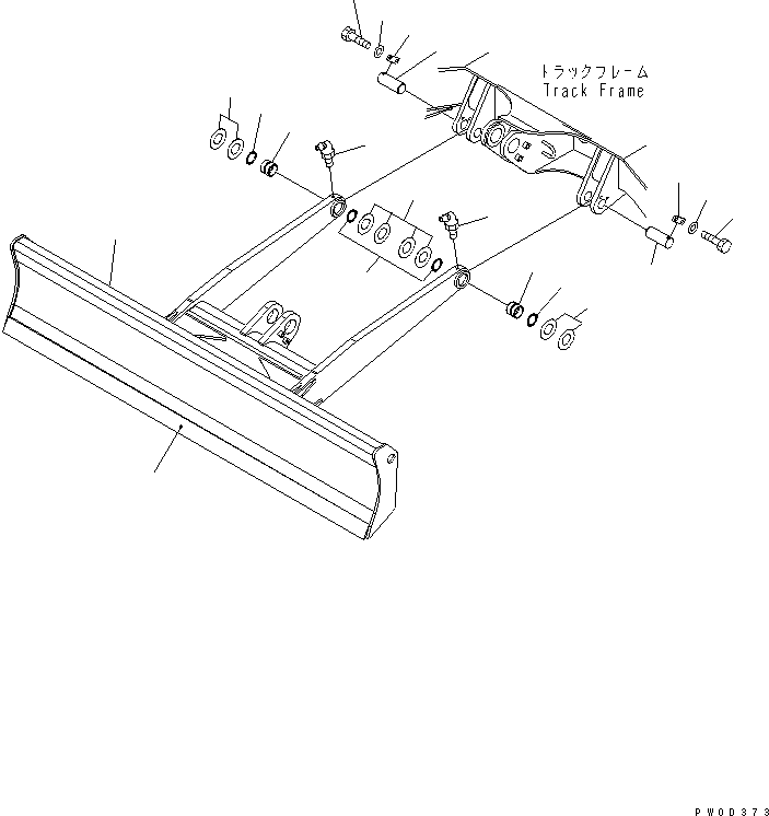 Komatsu parts book diagram for PC78MR-6 S/N 1001-UP (For North America): BLADE