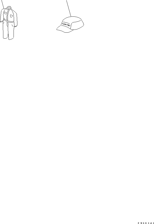 Komatsu parts book diagram for PC78MR-6 S/N 1001-UP (For North America): CAP AND OVERALL