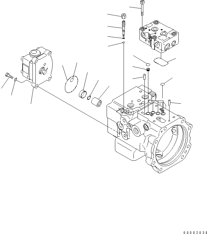 Komatsu parts book diagram for PC78MR-6 S/N 1001-UP (For North America): PISTON PUMP (4/4)(#1001-1013)