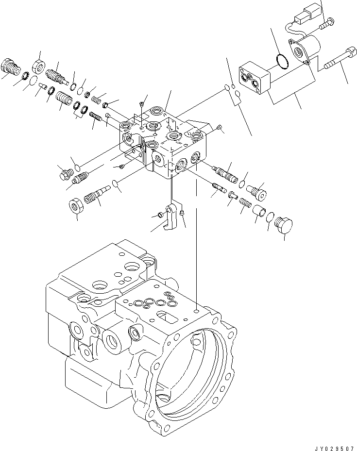 Komatsu parts book diagram for PC78MR-6 S/N 1001-UP (For North America): PISTON PUMP (3/4) (BLADE) (ENGLISH)
