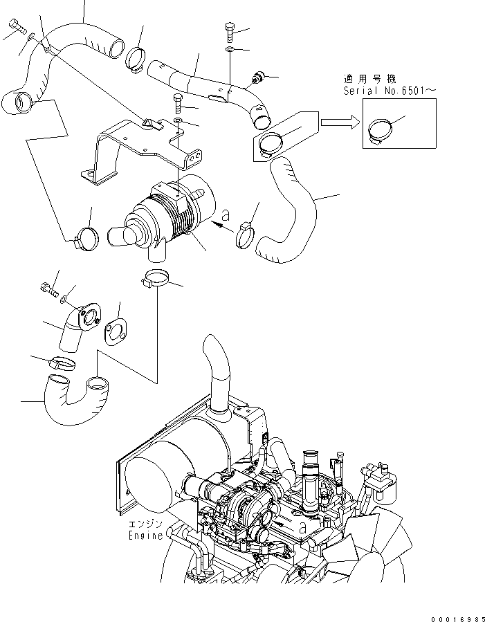 Excavators Komatsu / PC78US-6 S/N 4001-UP(pc78us0r) / AIR CLEANER (SINGLE)(#5501-)(030030 : B0200-01A0A)