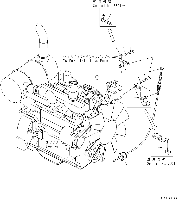 Excavators Komatsu / PC78US-6 S/N 4001-UP(pc78us0r) / FUEL CONTROL(030080 : B0400-01A0)