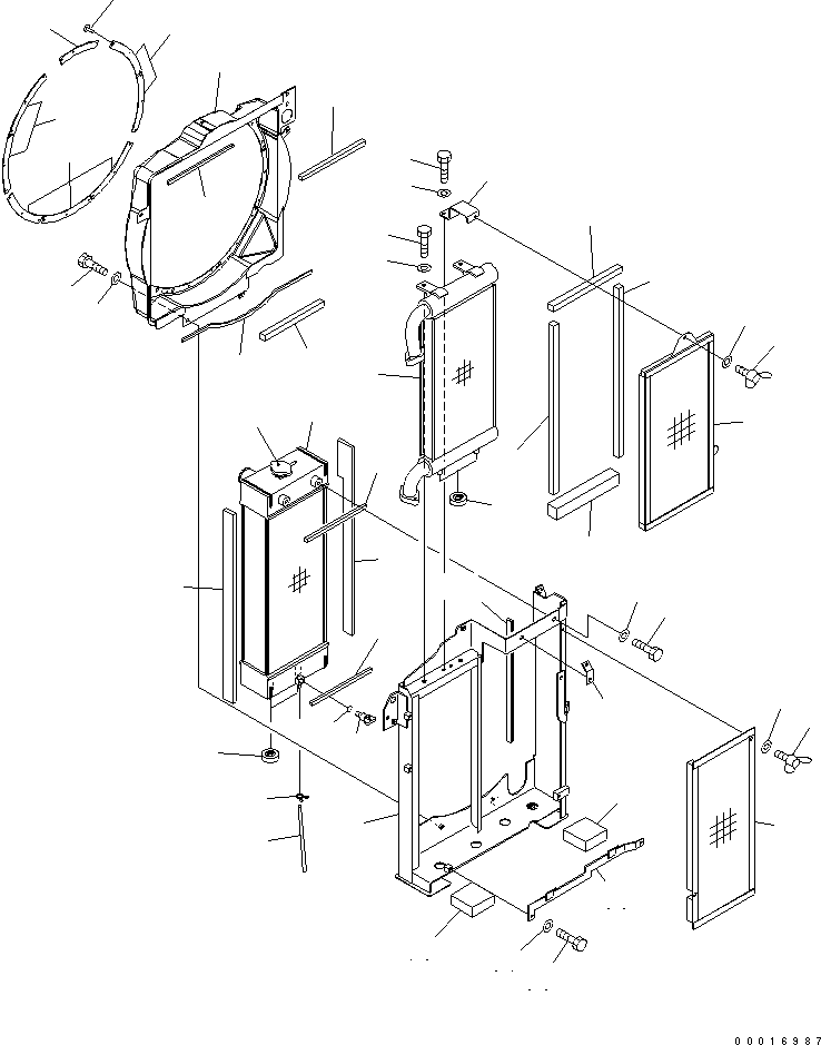 Excavators Komatsu / PC78US-6 S/N 4001-UP(pc78us0r) / COOLING (RADIATOR AND OIL COOLER) (NET)(#6501-)(060040 : C0100-01A1A)