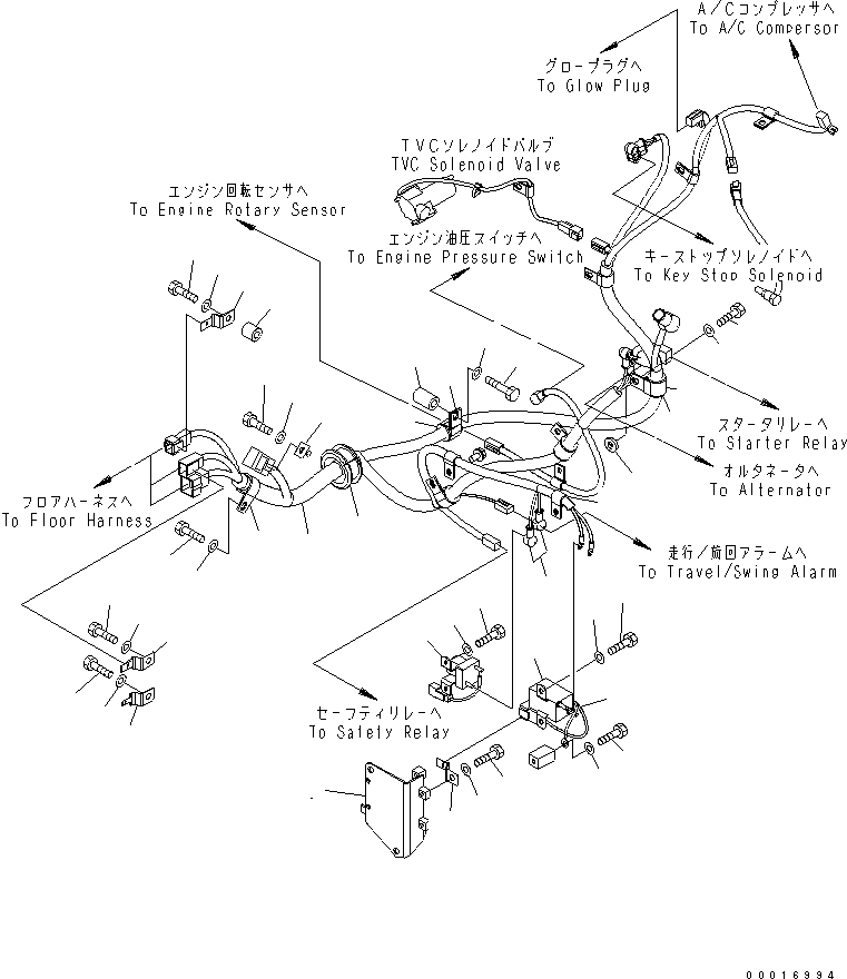 Excavators Komatsu / PC78US-6 S/N 4001-UP(pc78us0r) / ELECTRICAL (MAIN HARNESS) (1/2)(#6501-)(120060 : E0200-01A0A)