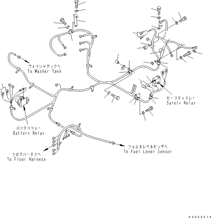 Excavators Komatsu / PC78US-6 S/N 4001-UP(pc78us0r) / ELECTRICAL (MAIN HARNESS) (2/2)(#4001-5500)(120070 : E0200-02A0)