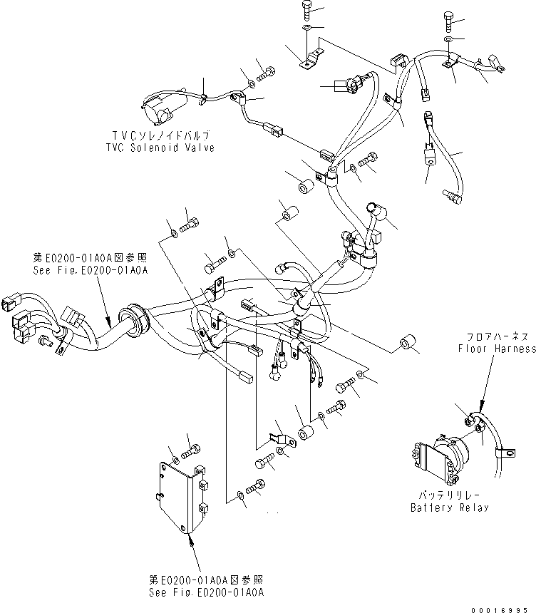 Komatsu parts book diagram for PC78US-6 S/N 4001-UP: ELECTRICAL (MAIN HARNESS) (2/2)(#6501-)