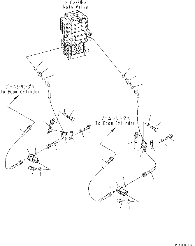 Excavators Komatsu / PC78US-6 S/N 4001-UP(pc78us0r) / BOOM LINE(150260 : H1210-01A0)