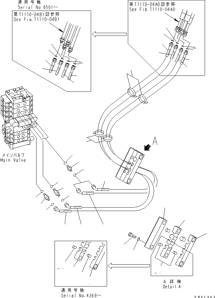 Komatsu parts book diagram for PC78US-6 S/N 4001-UP: ARM AND BUCKET LINE (ATTACHIMENT)
