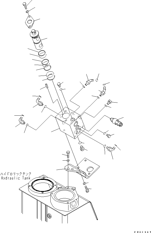Excavators Komatsu / PC78US-6 S/N 4001-UP(pc78us0r) / ATTACHMENT LINE (MODE CHANGE VALVE) (WITH SERVICE VALVE) (YELLOW)(#4001-4599)(150350 : H1270-02A2)