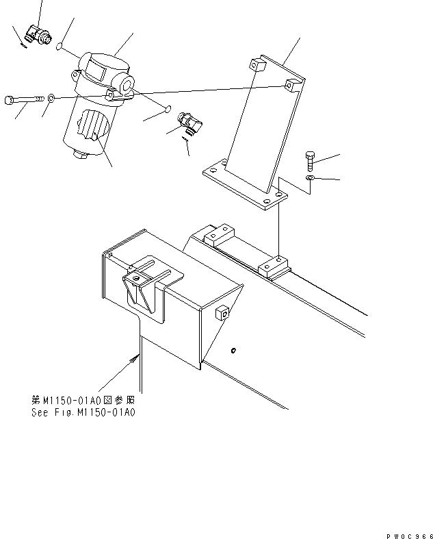 Komatsu parts book diagram for PC78US-6 S/N 4001-UP: ATTACHMENT LINE (FILTER) (WITH SERVICE VALVE) (BLUE)(#4001-6500)