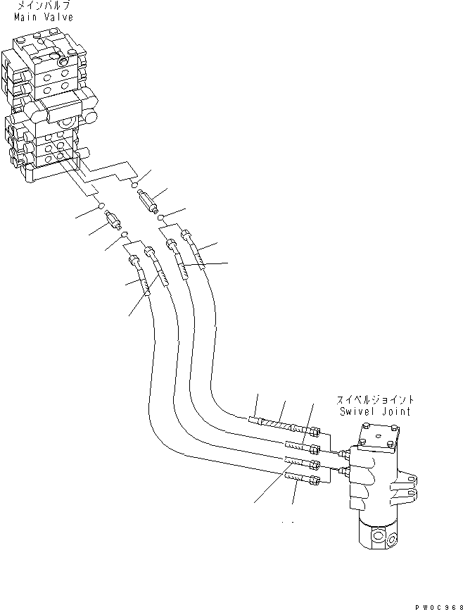 Excavators Komatsu / PC78US-6 S/N 4001-UP(pc78us0r) / TRAVEL LINE (BLADE)(150450 : H1310-01A1)