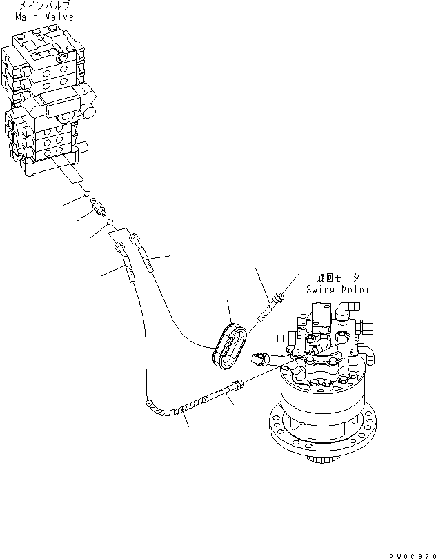 Excavators Komatsu / PC78US-6 S/N 4001-UP(pc78us0r) / SWING LINE(150460 : H1340-01A0)