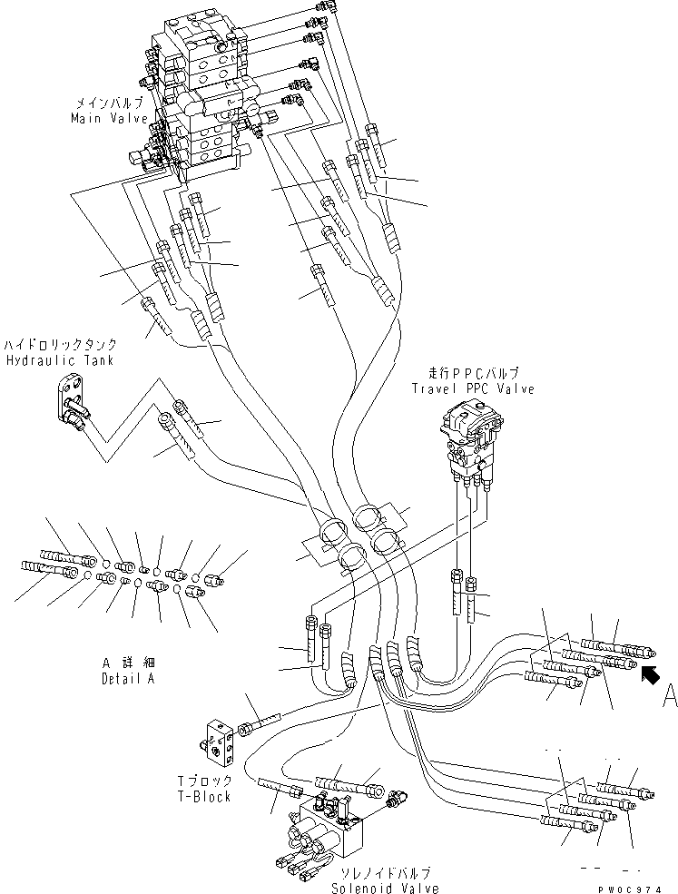 Excavators Komatsu / PC78US-6 S/N 4001-UP(pc78us0r) / P.P.C MAIN LINE (1/4)(#4001-6500)(150490 : H1840-01A0)